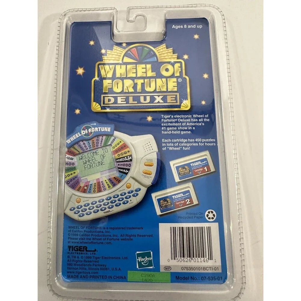 Wheel of Fortune Deluxe Game Cartridge 1 Tiger Electronics Handheld 1999  New